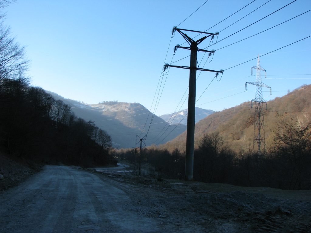 DN7 la intrarea în valea Boia